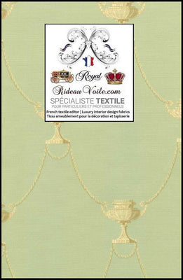 Tissu ameublement intérieur mètre vert or Empire Tapisserie siège murale rideau