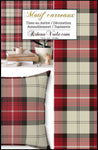 Architecte rénovation d'intérieur | Velours ameublement carreaux tartan rougeTissus velours ameublement Acheter au mètre imprimé carreaux tartan écossais rouge beige. tissu décoration d'intérieure, textile au mètre motif tapissier.