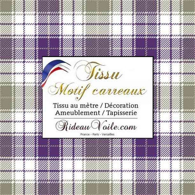 Laine tissu d'ameublement écossais tartan carreaux lilas mètre rideau tapisserie