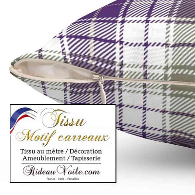 Laine tissu d'ameublement écossais tartan carreaux lilas mètre rideau tapisserie
