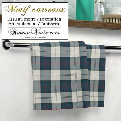 Tissu d'ameublement à motifs imprimés carreaux et tartan écossais- Tissu au mètre et confection sur mesure. Disponible sur le textile de votre choix (dont laine et tissu) pour la décoration d'intérieur et pour la tapisserie (siège et murale).