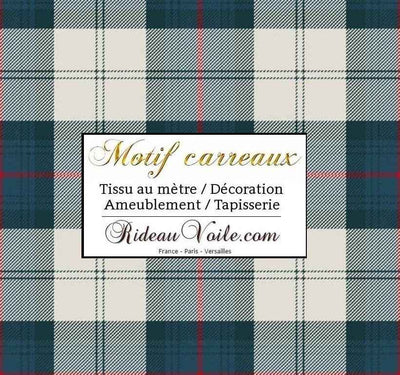 Velours tissu d'ameublement à motifs imprimés carreaux et tartan écossais- Tissu au mètre et confection sur mesure. Disponible également en velours ignifuge