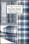 Inspiration tissus chalet ambiance montagne chic laine carreaux bleu beige tartanDécorateur, Architecte d'intérieur de Chalets villa maison prestige éditeur Lin carreaux tartan écossais bleu marine tissu décoration d'intérieure, textile au mètre motif tapissier.