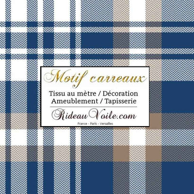 Inspiration tissus chalet ambiance montagne chic laine carreaux bleu beige tartan