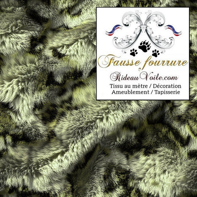 Tissu ameublement fausse fourrure vert mètre Chalet Gîtes intérieur montagne rustique