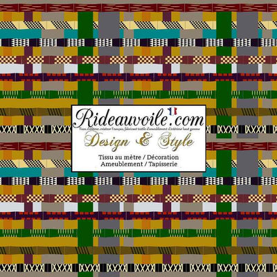 Ethnique Africaine collection AFRICAN DECOR , alliant géométrie, rythme et couleurs Tissu d'ameublement