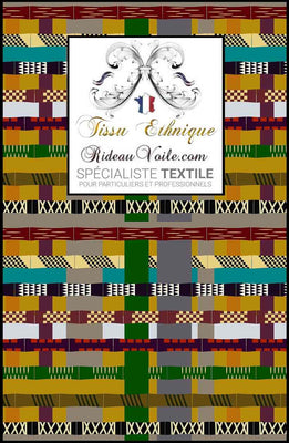 Ethnique Africaine collection AFRICAN DECOR , alliant géométrie, rythme et couleurs Tissu d'ameublement