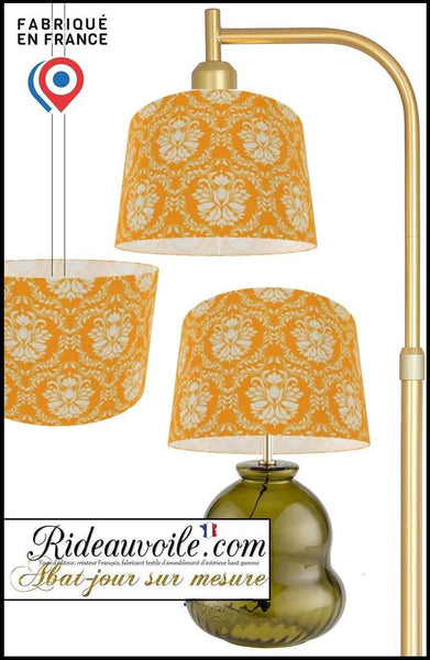 Confection Abat-jour rond sur mesure Tissu coton lin haute couture éditeur créateur