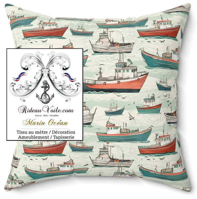 Boutique Aménagement & rangement textile imprimé Marin bateau voiliers rideau