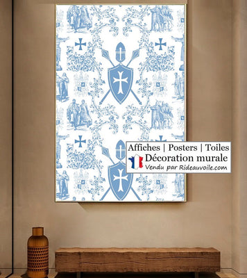 Affiche poster papier décoration Toile murale motif imprimé Médiéval Ordre Templier