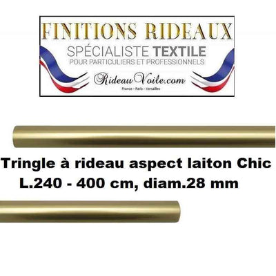 Tringles barres Laiton métal réglables 240 à 400cm support rideaux sur mesure