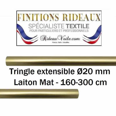 Tringles barres Laiton métal réglables 160 à 300cm support rideaux sur mesure Ø20 mm