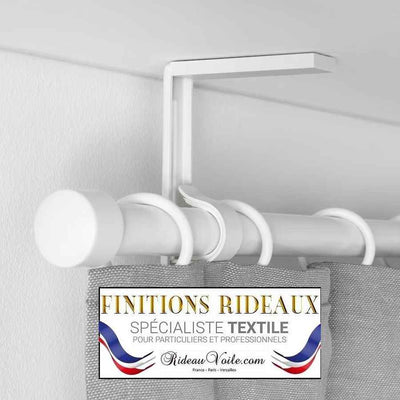 Tringles barres métal réglables extensibles 120cm à 210cm support rideaux. Blanc