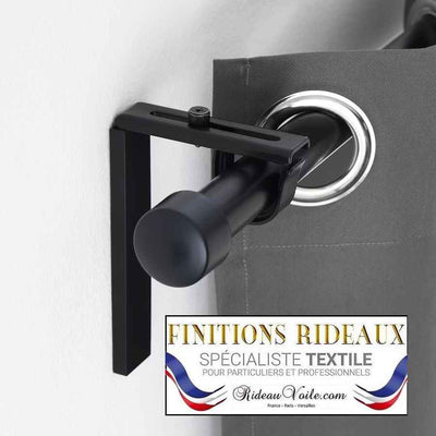 Tringles barres Noir métal réglables 210 à 385cm support rideaux