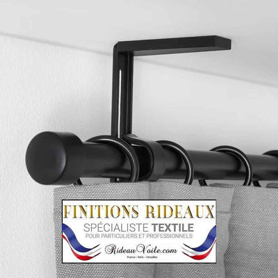 Tringles barres Noir métal réglables 210 à 385cm support rideaux