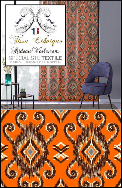 Tissu ikats d'Ouzbékistan ameublement imprimé Africain motif exotique rideau ignifuge