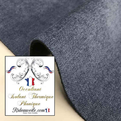 Boutique Tissu thermique mètre occultant isolation phonique bleu foncé