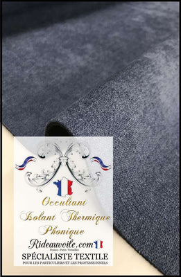 Boutique Tissu thermique mètre occultant isolation phonique bleu foncé