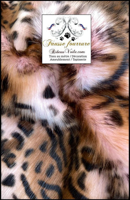 Boutique tissu fausse fourrure animal faux poils Léopard au mètre rideau Plaid