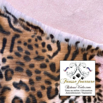 Boutique tissu fausse fourrure animal faux poils Léopard au mètre rideau Plaid