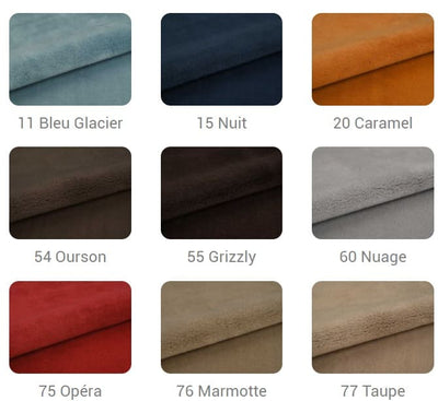 Tissu ameublement Fausse fourrure🔥ignifuge poils court au mètre