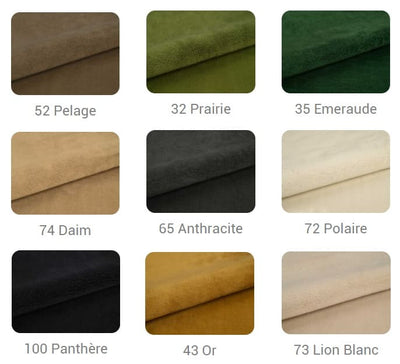 Tissu ameublement Fausse fourrure🔥ignifuge poils court au mètre