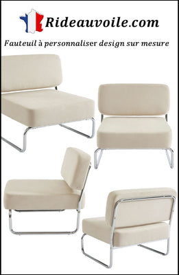 Fauteuil d'appoint personnalisé personnalisable Tissu housse confection sur mesure
