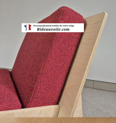 Fauteuil d'appoint bois bouleau personnalisé Tissu housse personnalisable sur mesure