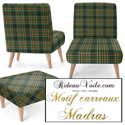 Rideauvoile Tissu à carreaux Madras ameublement au mètre motif lignes rayures. Architecte Décoration décoratrice et couturière sur mesure .Textile Ignifuge occultant, rideau, #houssecouettemadras, coussin.