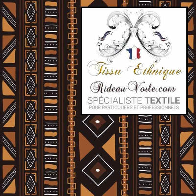 Tissu occultant ameublement Inspiration Terre d'Afrique motif Africain ignifuge mètre