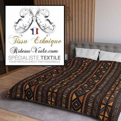 Tissu occultant ameublement Inspiration Terre d'Afrique motif Africain ignifuge mètre