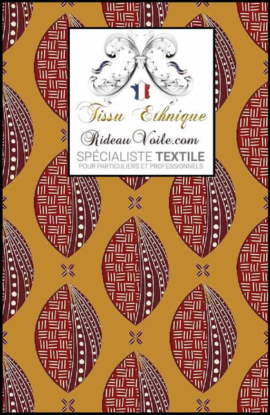 Tissu ameublement inspiration ethnique Africain Bogolan mètre rideau occultant voilage