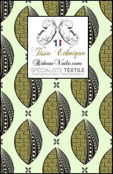Tissu ART déco d'intérieur design imprimé africain contemporain motif ethnique mètre