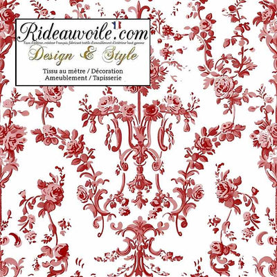 Architecture intérieur textile Baroque mètre Rococo imprimé florale couture rideau sur mesure rouge