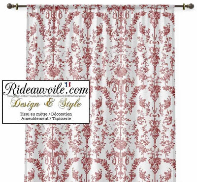 Architecture intérieur textile Baroque mètre Rococo imprimé florale couture rideau sur mesure rouge