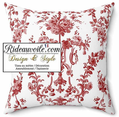 Architecture intérieur textile Baroque mètre Rococo imprimé florale couture rideau sur mesure rouge