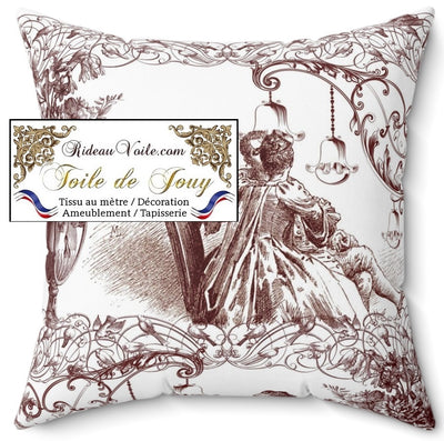 "Les Amants" motif imprimé designer Toile de Jouy couple du XVIIIe siècle  - Tissu haute gamme d'ameublement pour la décoration d'intérieur, la tapisserie (murale & siège). Disponible dans différentes matières au mètre & Papier peint - Service de confection sur mesure à votre disposition.