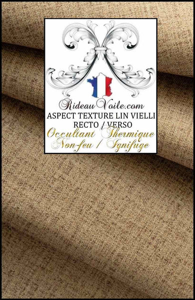 Tissu LIN polyester thermique occultant M1 B1 tissu mètre architecte intérieur rideau