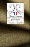 Tissu ameublement imitation LIN vert thermique occultant ignifuge mètre rideau sur mesure