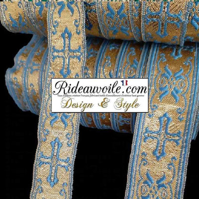 Mercerie Ruban galon passementerie Médiéval Baroque style liturgie église au mètre