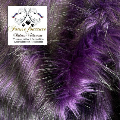 Imitation Fausse fourrure tissu au mètre imitation poils longs violet