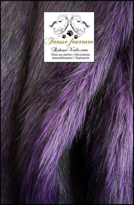 Imitation Fausse fourrure tissu au mètre imitation poils longs violet