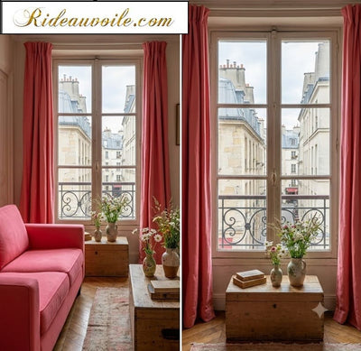 𝐓𝐢𝐬𝐬𝐮 𝐚𝐦𝐞𝐮𝐛𝐥𝐞𝐦𝐞𝐧𝐭 𝐏𝐚𝐧𝐚𝐦𝐚 𝐞𝐱𝐭𝐫𝐚 𝐥𝐚𝐫𝐠𝐞 𝟏𝟎𝟎 % 𝐜𝐨𝐭𝐨𝐧 𝟐𝟖𝟎 𝐜𝐦 mètre rideau | ROSE