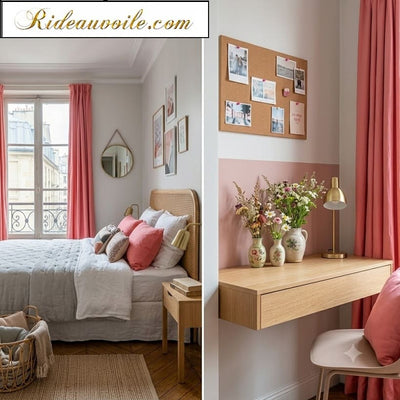 𝐓𝐢𝐬𝐬𝐮 𝐚𝐦𝐞𝐮𝐛𝐥𝐞𝐦𝐞𝐧𝐭 𝐏𝐚𝐧𝐚𝐦𝐚 𝐞𝐱𝐭𝐫𝐚 𝐥𝐚𝐫𝐠𝐞 𝟏𝟎𝟎 % 𝐜𝐨𝐭𝐨𝐧 𝟐𝟖𝟎 𝐜𝐦 mètre rideau | ROSE