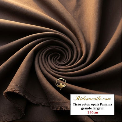 𝐓𝐢𝐬𝐬𝐮 demi 𝐏𝐚𝐧𝐚𝐦𝐚 𝐜𝐨𝐭𝐨𝐧 grande largeur 𝟐𝟖𝟎 𝐜𝐦 Rideau séparateur de pièce | Marron