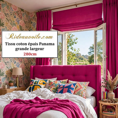 𝐓𝐢𝐬𝐬𝐮 𝐏𝐚𝐧𝐚𝐦𝐚 𝐜𝐨𝐭𝐨𝐧 𝟐𝟖𝟎 𝐜𝐦 Architecte Intérieur haut gamme Paris Haussmannien  | Fuchsia