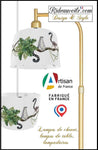 Abat-jour d'intérieur sur mesure tissu exotique motif Jungle singe branches feuilles vertes