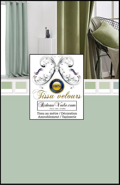 ÉDITEUR tissu velours d'ameublement intérieur vert designer architecte