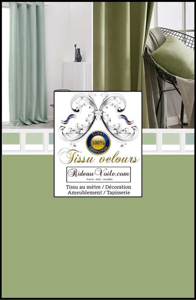 Tissu velours vert d'ameublement intérieur au mètre rideau & tapisserie sièges