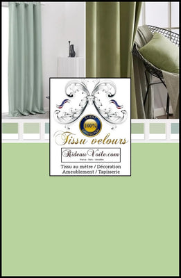 Boutique tissu velours d'ameublement intérieur vert au mètre designer architecte